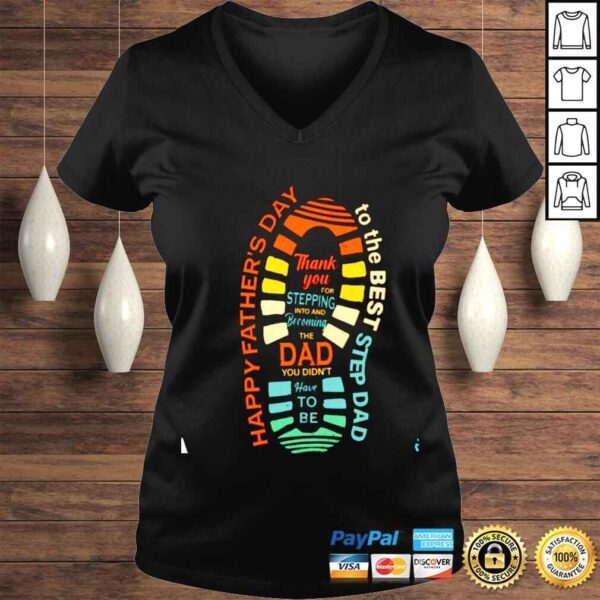 Happy Fathers Day the best step dad perfect gift for step dad shirt - Image 2