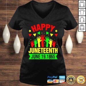 VLadies Happy Juneteenth Day Freedom June 19 1865 Black History Shirt