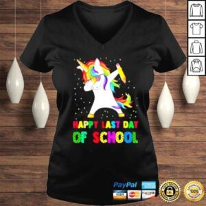 VLadies Happy Last Day Of School 2022 Teacher Student Cute Unicorn Shirt