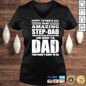 VLadies Happy fathers day to my amazing stepdad shirt