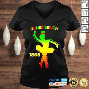 VLadies Happy juneteenth is my independence day dancer black girl shirt