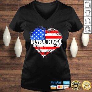 VLadies Heart Ultra Maga Proud US Flag UltraMaga Shirt