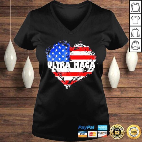 Heart Ultra Maga Proud US Flag UltraMaga Shirt - Image 2