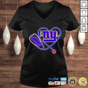 VLadies Heartbeat Nurse Stethoscope New York Giants shirt