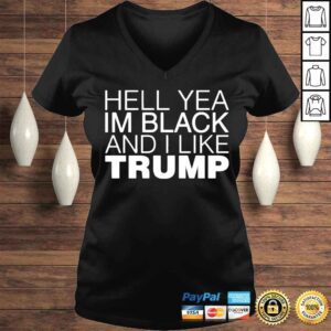 VLadies Hell Yea In Black And I Like Trump Shirt