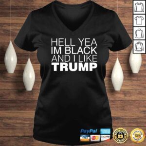 VLadies Hell Yea In Black And I Like Trump TShirt