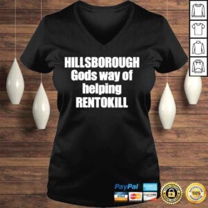 VLadies Hillsborough gods way of helping rentokill shirt