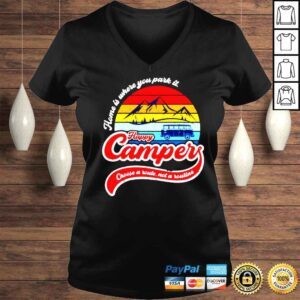 VLadies Home is where you park it Happy Camper shirt