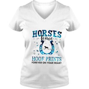 VLadies Horses leave hoof prints forever on your heart shirt