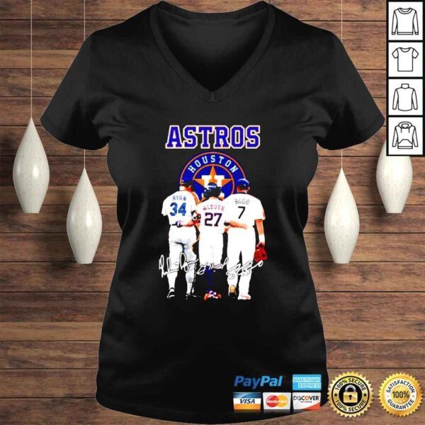 Houston Astros Ryan 34 Altuve 27 Biggio 7 Signatures shirt - Image 2