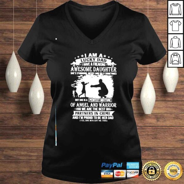 I Am A Awesome Daughter Of Angel And Warrior We Are The Best Partners In Crime Shirt - Image 2