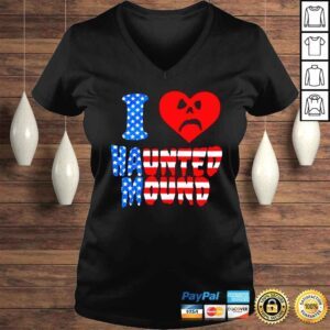 VLadies I Love Haunted Mound American Flag Shirt