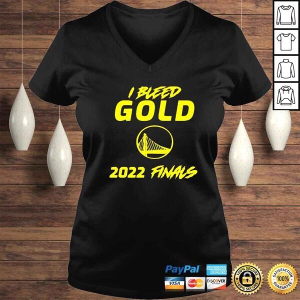 I bleed gold 2022 finals Golden State Warriors shirt - Image 2