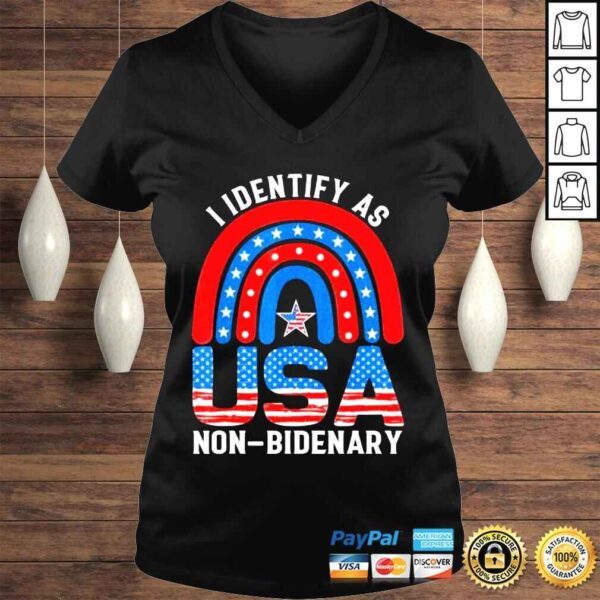 I identify as nonbidenary rainbow usa flag ultra maga Trump shirt - Image 2