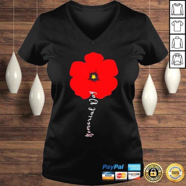 I wear a little poppy flower memorial day veteran military shirt - Image 2