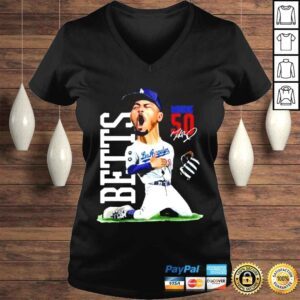 VLadies Iksw los angeles Dodgers mookie betts cartoon shirt