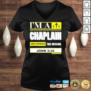 VLadies Im A Chaplain And I Aprove This Message John 316 Tshirt