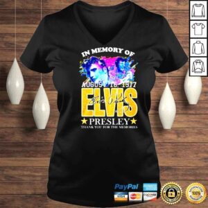 VLadies In Memory Of August 16 1977 Elvis Presley Signatures Thank You For The Memories Shirt