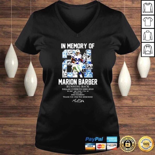 In Memory Of Marion Barber 24 running back Dallas Cowboys shirt - Image 2