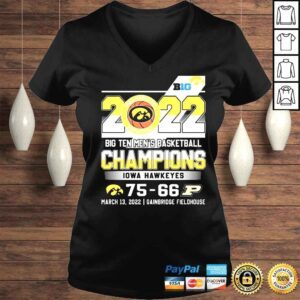 VLadies Iowa Hawkeyes vs Purdue Boilermakers 7566 2022 Big Ten Mens Basketball Champions shirt