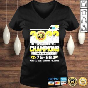 VLadies Iwoa Hawkeyes 2022 Big Ten Mens Basketball Champions shirt