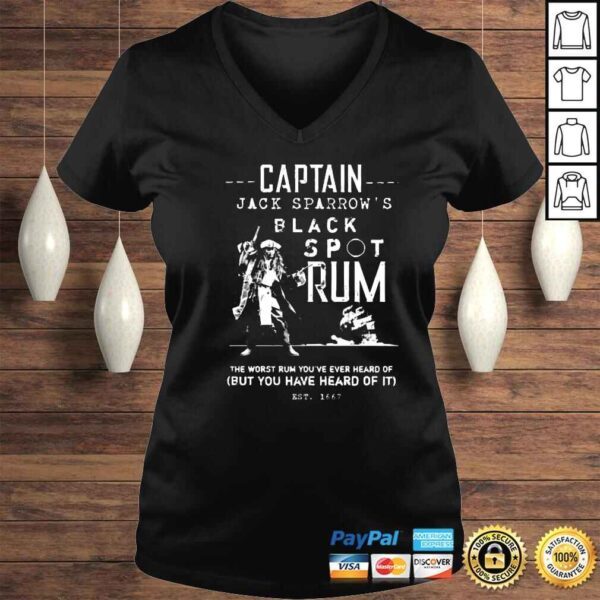 Jack Sparrow Rum Pirates Of The Caribbean Vintage Poster Style Shirt - Image 2