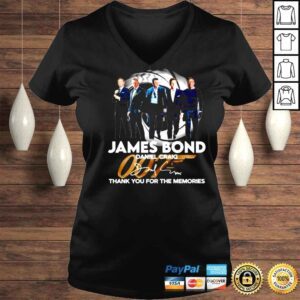 VLadies James Bond Daniel Craig Signatures Thank You For The Memories Shirt