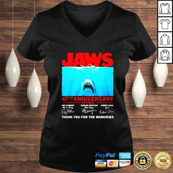 Jaws 19752022 47th Anniversary Thank You For The Memories signature shirt - Image 2