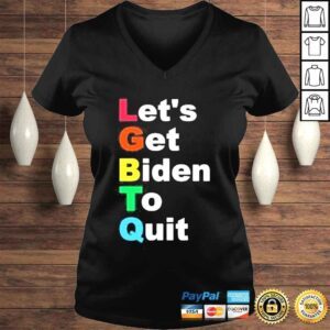 VLadies Jimmy kimmel lets get Biden to quit shirt