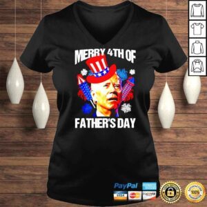 VLadies Joe Biden Confused Merry 4th Of Fathers Day Fourth Of July TShirt