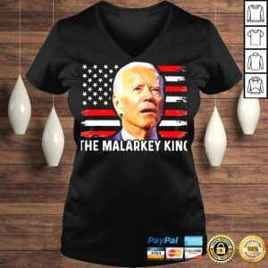 VLadies Joe Biden The Malarkey King American Flag Shirt