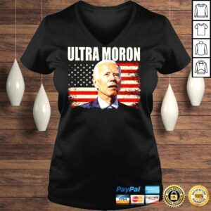 VLadies Joe Biden Ultra Moron American Flag Shirt