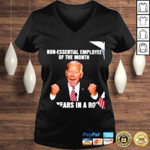 VLadies Joe Biden nonessential employee of the month 48 years in a row 2022 shirt