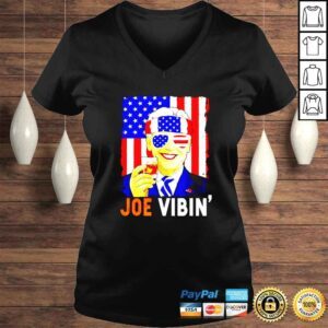 VLadies Joe Vibin American flag shirt