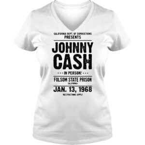 VLadies Johnny Cash Folsom State Prison Outlaw Country Music Shirt