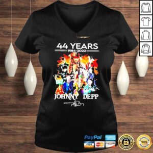 VLadies Johnny Depp Signatures 44 Years 19842022 Shirt