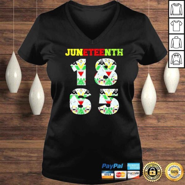 Junenth 1865 Black Freedom African American TShirt - Image 2