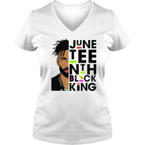 Junenth Black King Melanin Father Dad Black History TShirt - Image 2