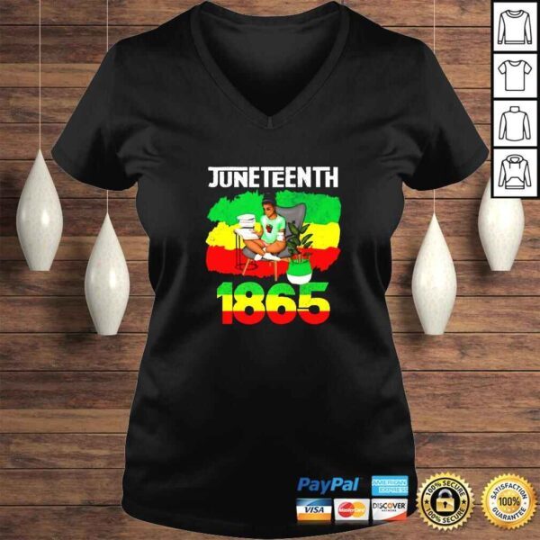 Junenth Celebrating Black Freedom 1865 African TShirt - Image 2