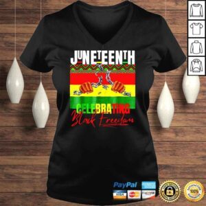 VLadies Juneteenth Emancipation Day Vintage Cool Melanin Black Pride Shirt