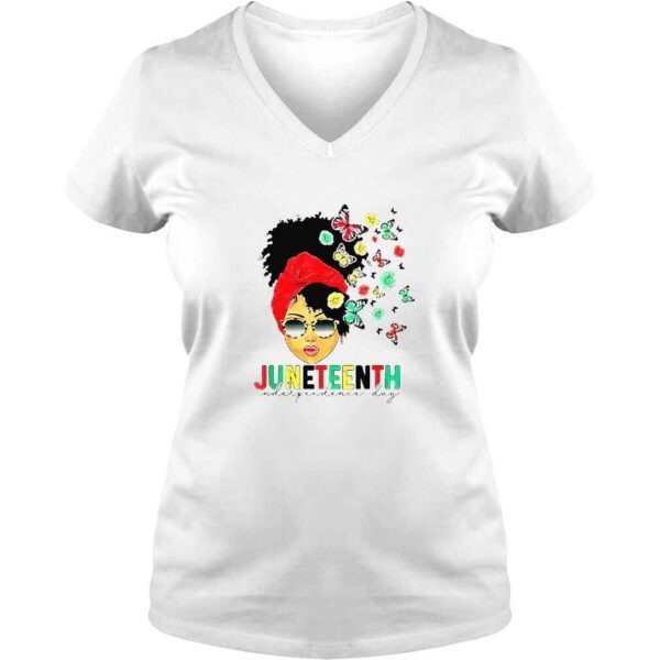 Juneteenth Is My Independence Day Black Queen And Butterfly TShirt - Image 2