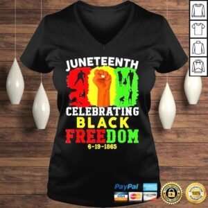 VLadies Juneteenth celebrating black freedom june 19th 1865 retro shirt