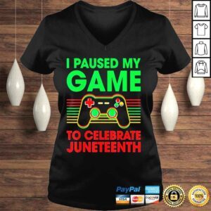 VLadies Juneteenth day gamer I paused my game to celebrate juneteeth shirt