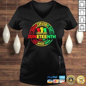 VLadies Juneteenth emancipation day vintage cool melanin black pride 2022 shirt