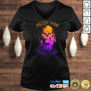 VLadies Juniors Star Wars Messy Hair Dont Care Chewie Graphic Shirt