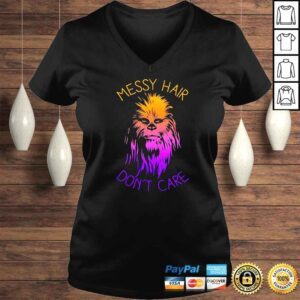 VLadies Juniors Star Wars Messy Hair Dont Care Chewie Graphic TShirt