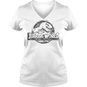 VLadies Jurassic World Two Distressed Stone Logo Graphic T Shirt