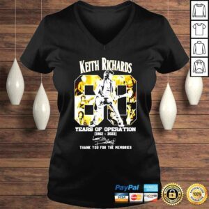 VLadies Keith Richards 60 Years Of Operation 19622022 thank you for the memories signature shirt