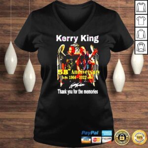 VLadies Kerry King 58th anniversary 1964 2022 thank you for the memories signature shirt