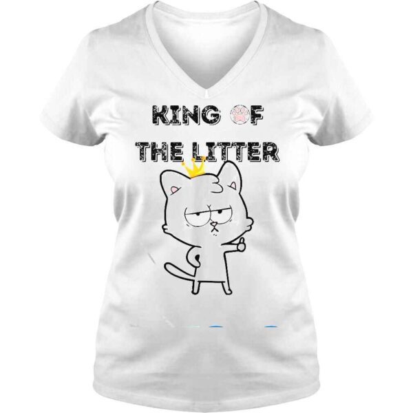 King of The Litter Kitty Litter Cat Lover Shirt - Image 2